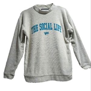 Woolly Treads top long sleeve light gray Sweatershirt  size Medium